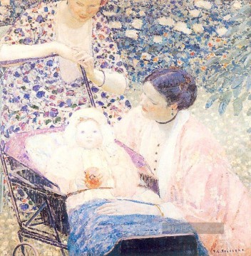  Mutter Kunst - Die Mutter Impressionist Frauen Frederick Carl Frieseke